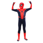 Kids Superhero Costume One-Piece Stretch Hooded Jumpsuit