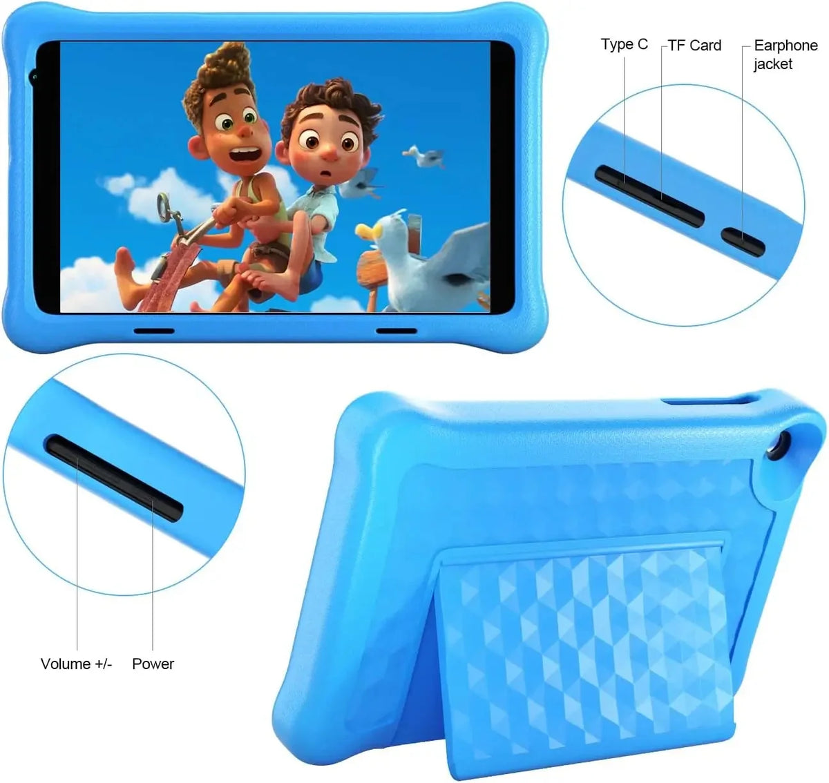 Kids Tablet 8-Inch Eye-Care Display & Parental Controls