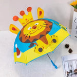 Kids Umbrella Manual Open Rounded Tips Colorful Canopy