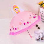 Kids Umbrella Manual Open Rounded Tips Colorful Canopy
