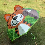 Kids Umbrella Manual Open Rounded Tips Colorful Canopy