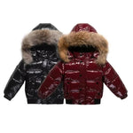 Kids Winter Parka Down-Insulated Water-Resistant Fur-Trimmed Hood