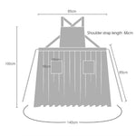 Kitchen Apron Cotton Integrated Storage Pockets One Size Fit