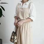 Kitchen Apron Cotton Integrated Storage Pockets One Size Fit