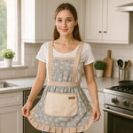Kitchen Apron Waterproof Oil-Resistant Adjustable With Pockets
