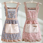 Kitchen Apron Waterproof Oil-Resistant Adjustable With Pockets