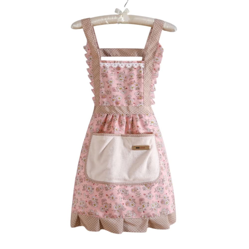 Kitchen Apron Waterproof Oil-Resistant Adjustable With Pockets
