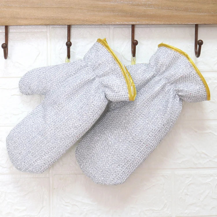Kitchen Cleaning Gloves Steel Wire Mesh Heat-Resistant Reusable