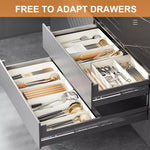 Kitchen Drawer Organizer 4-Side Expandable Adjustable Dividers