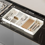 Kitchen Drawer Organizer 4-Side Expandable Adjustable Dividers