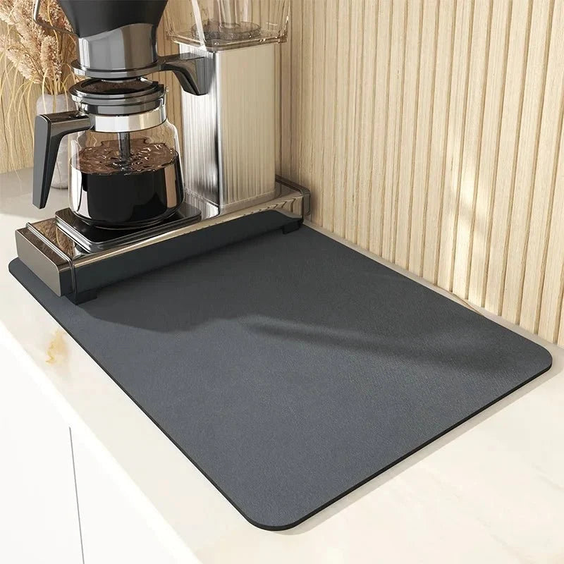 Kitchen Drying Mat Diatomite Fast-Absorbing Rubber Backing