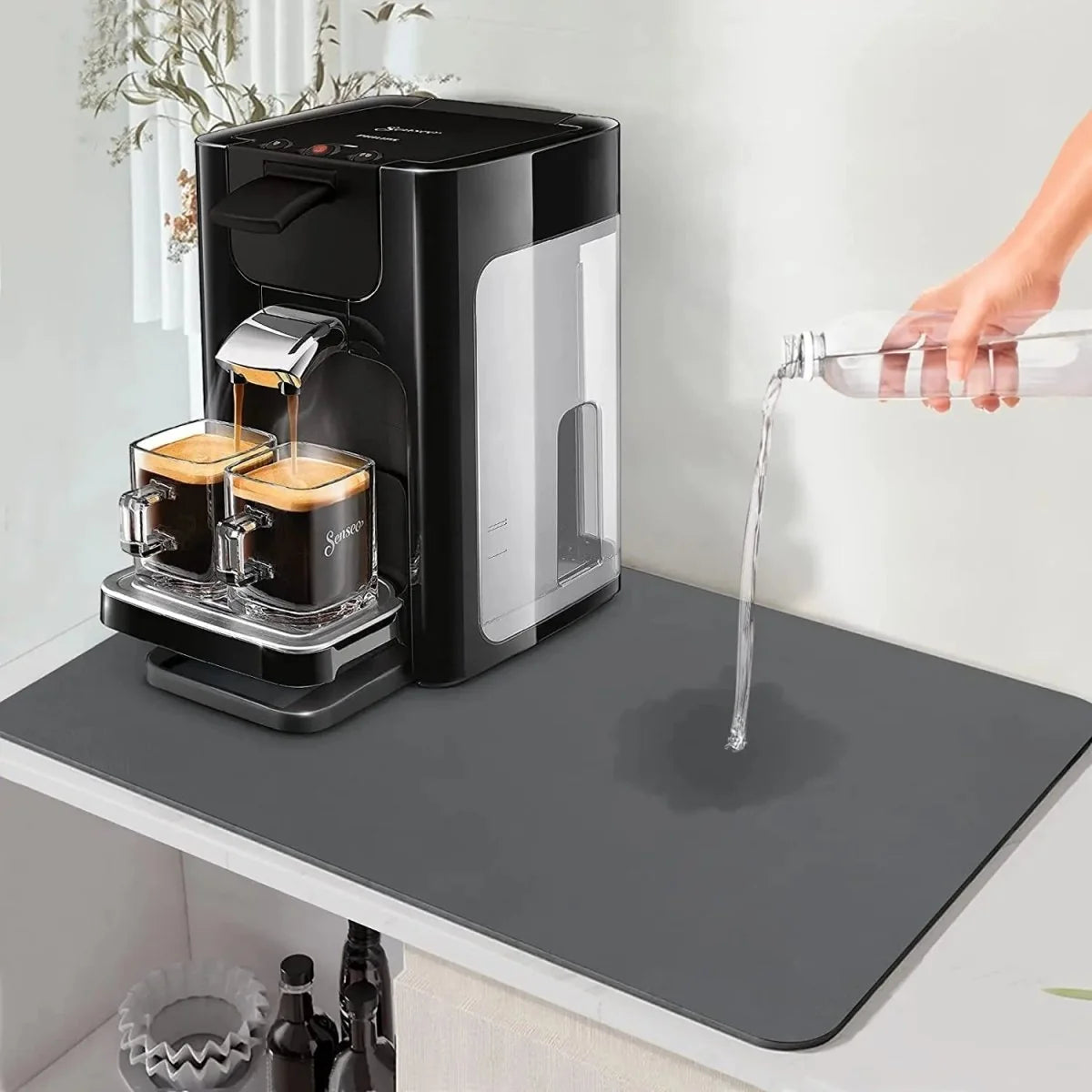 Kitchen Drying Mat Diatomite Fast-Absorbing Rubber Backing