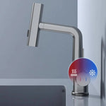 Kitchen Faucet 360° Swivel Pull-Out Sprayer LED Temperature Display