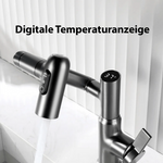 Kitchen Faucet 360° Swivel Temperature Display Stainless Steel