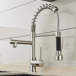 Kitchen Faucet Brass Dual Spout Corrosion-Resistant Finish