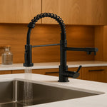 Kitchen Faucet Brass Dual Spout Corrosion-Resistant Finish