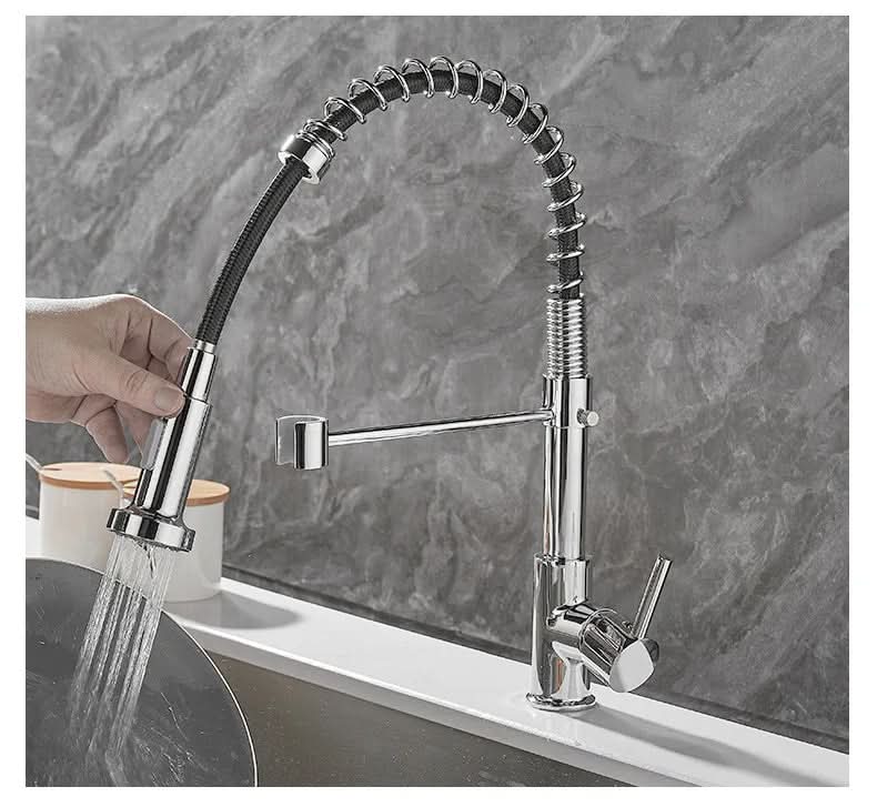 Kitchen Faucet Brass Dual Spout Corrosion-Resistant Finish