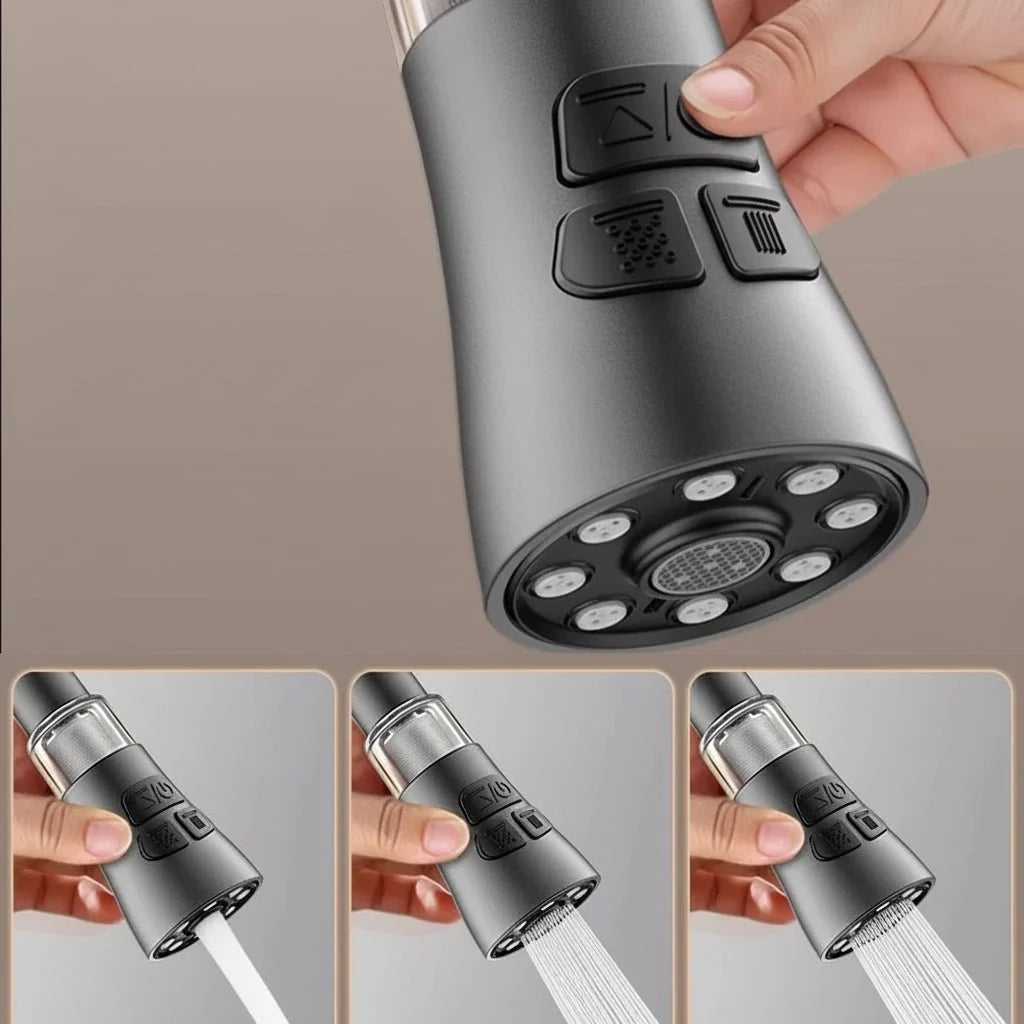 Kitchen Faucet Extender 720° Swivel 3 Spray Modes