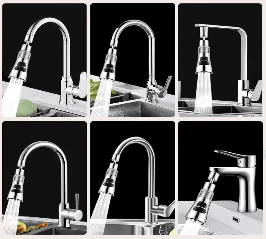 Kitchen Faucet Extender 720° Swivel 3 Spray Modes