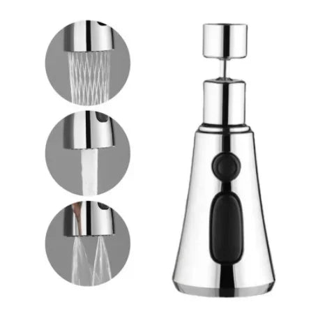 Kitchen Faucet Extender 720° Swivel 3 Spray Modes