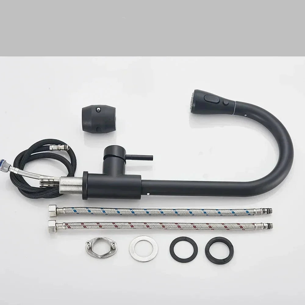 Kitchen Faucet High Arc Pull-Out Spout Drip-Proof Construction