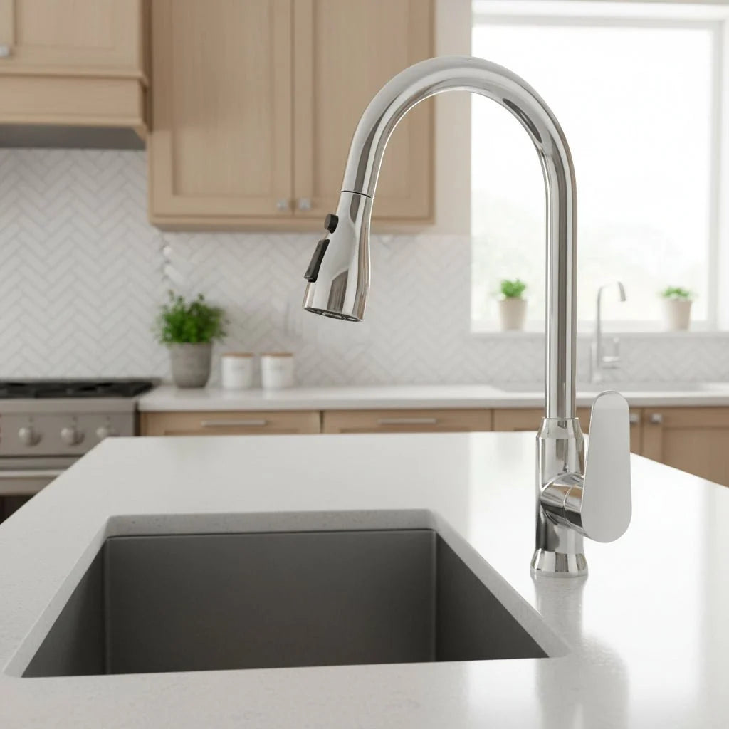 Kitchen Faucet Pull-Out Sprayer 360° Swivel Flexible Hose