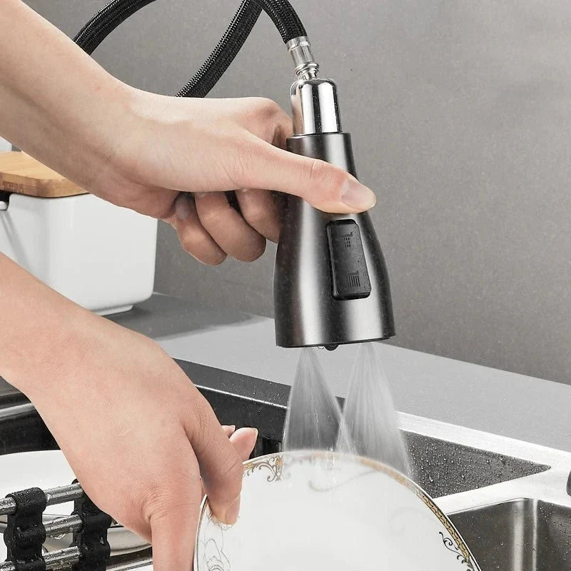 Kitchen Faucet Pull-Out Sprayer 360° Swivel Flexible Hose