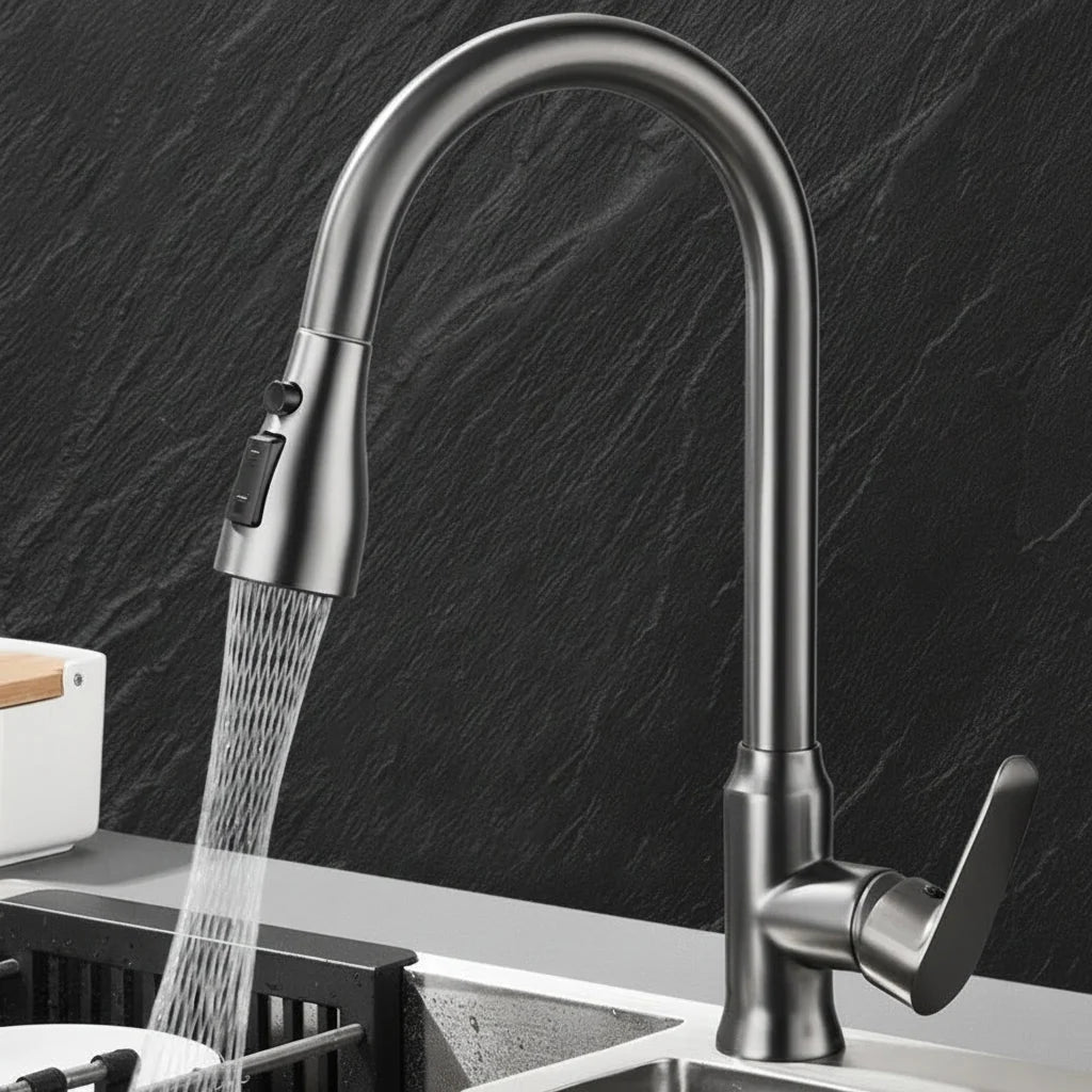 Kitchen Faucet Pull-Out Sprayer 360° Swivel Flexible Hose