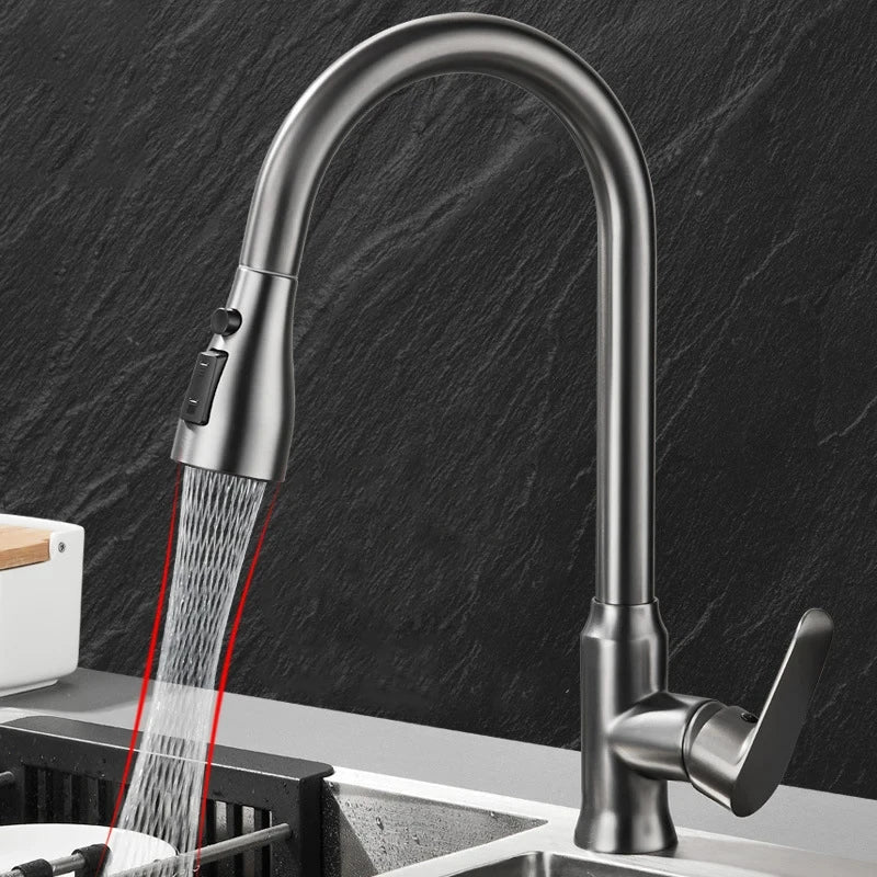Kitchen Faucet Pull-Out Sprayer 360° Swivel Flexible Hose