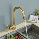 Kitchen Faucet Pull-Out Sprayer High-Arc Brass Construction