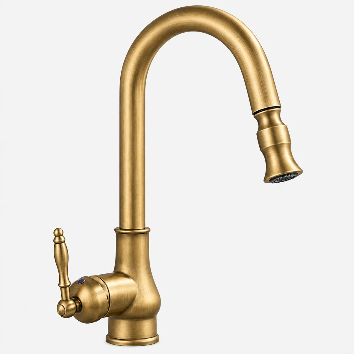 Kitchen Faucet Solid Brass Pull-Out Spray Head Pull-Down Spout