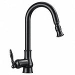 Kitchen Faucet Solid Brass Pull-Out Spray Head Pull-Down Spout