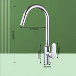 Kitchen Faucet Stainless Steel Ceramic Valve One-Handed Lever