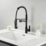 Kitchen Faucet Stainless Steel Ceramic Valve One-Handed Lever