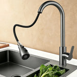 Kitchen Faucet Stainless Steel Pull-Out Sprayer High-Arc Design