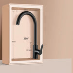 Kitchen Faucet Stainless Steel Pull-Out Sprayer High-Arc Design