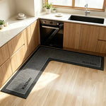 Kitchen Floor Mat Diatomite L-Shaped Quick-Absorbing Forfeit