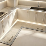 Kitchen Floor Mat Diatomite L-Shaped Quick-Absorbing Forfeit