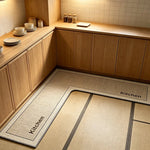 Kitchen Floor Mat Diatomite L-Shaped Quick-Absorbing Forfeit