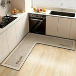 Kitchen Floor Mat L-Shaped Diatomite Absorbent Non-Slip