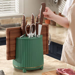 Kitchen Knife & Utensil Organizer 360° Rotating 8 Compartments