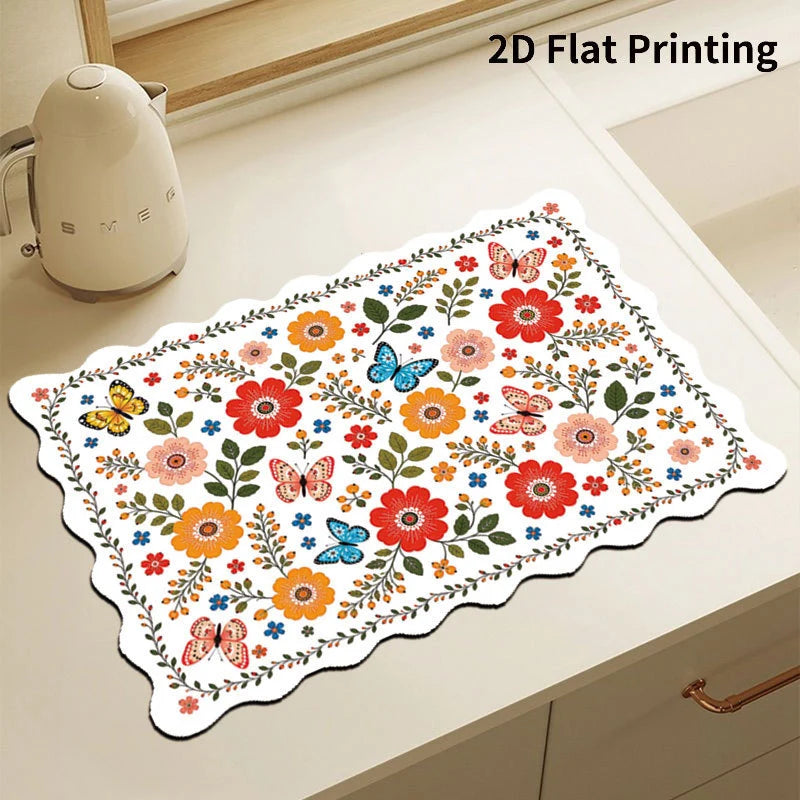 Kitchen Mat Cushioned Anti-Fatigue Checkered Wipe-Clean
