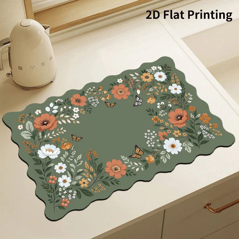Kitchen Mat Cushioned Anti-Fatigue Checkered Wipe-Clean