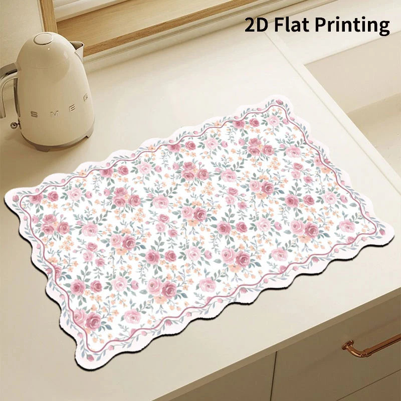 Kitchen Mat Cushioned Anti-Fatigue Checkered Wipe-Clean