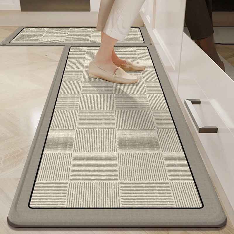Kitchen Mat Cushioned Anti-Fatigue Non-Slip Backing Wipe-Clean