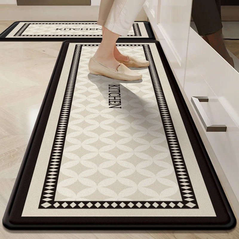 Kitchen Mat Cushioned Anti-Fatigue Non-Slip Backing Wipe-Clean