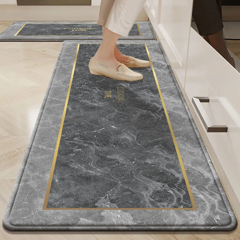 Kitchen Mat Cushioned Anti-Fatigue Non-Slip Backing Wipe-Clean