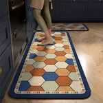 Kitchen Mat Cushioned Foam Non-Slip Backing Wipe-Clean Surface
