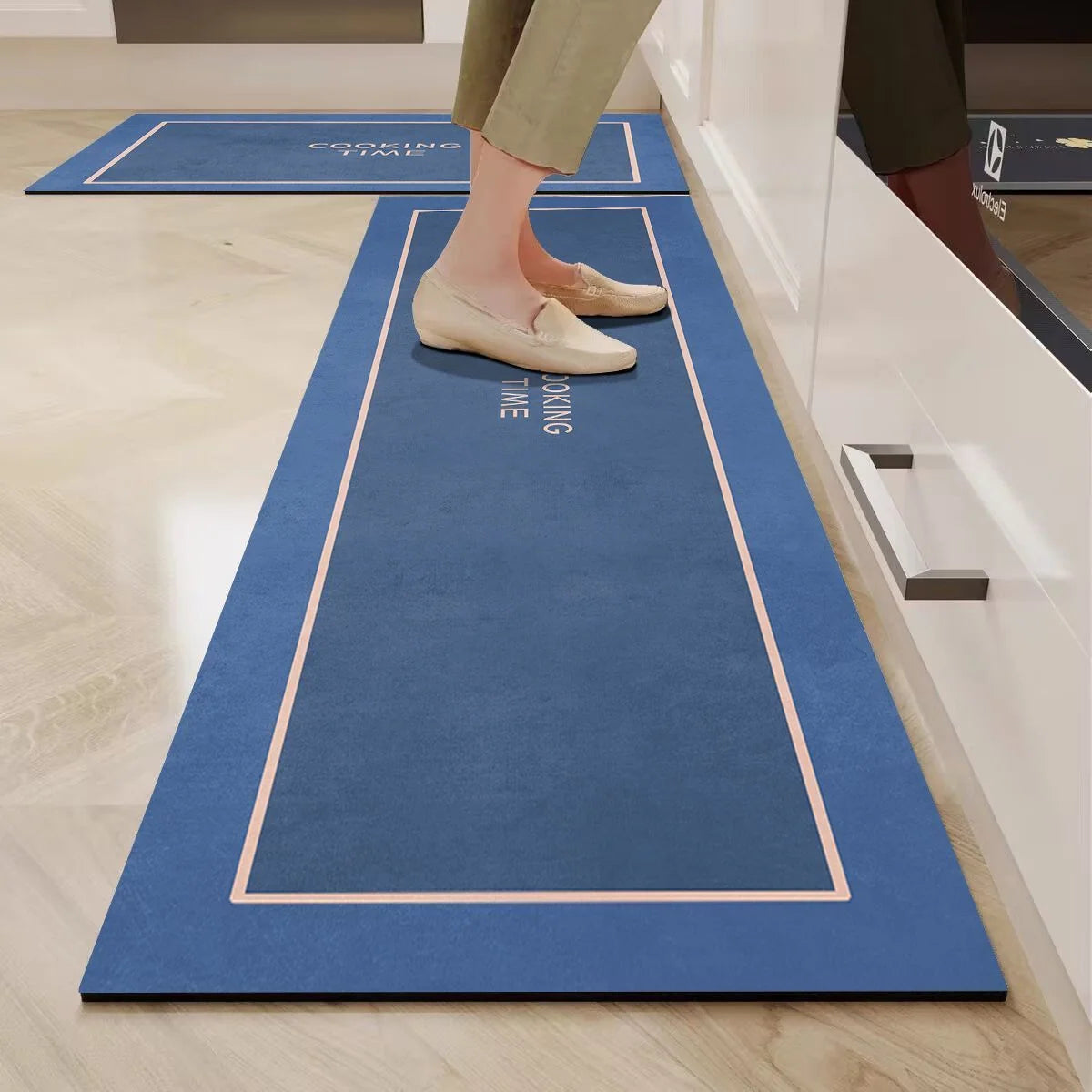 Kitchen Mat Cushioned Support Non-Slip Surface Wipe-Clean Finish