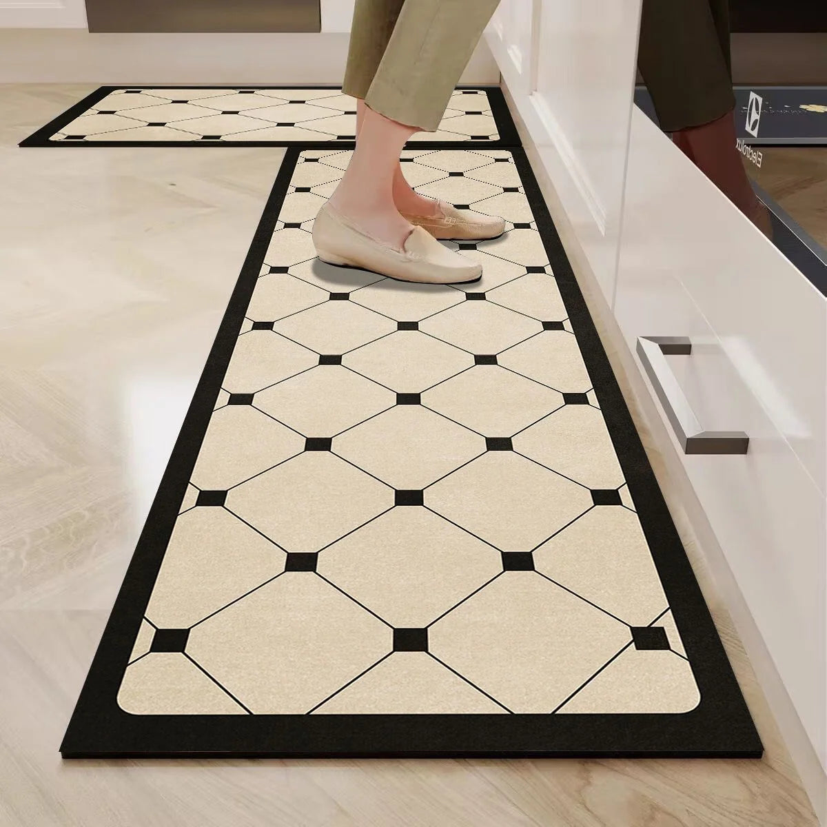 Kitchen Mat Cushioned Support Non-Slip Surface Wipe-Clean Finish
